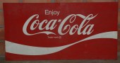 E 44. Enjoy  Coca-Cola - vlakke plaat - rode achterkant - Trade-mark - 107 x 57cm - recto (Small)